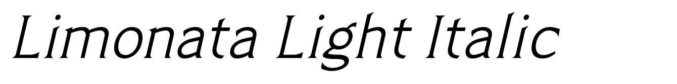 Limonata Light Italic